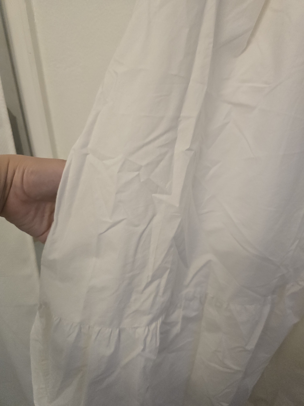 a new day White V-Neck Tiered Cotton Dress - Picture 4 of 6